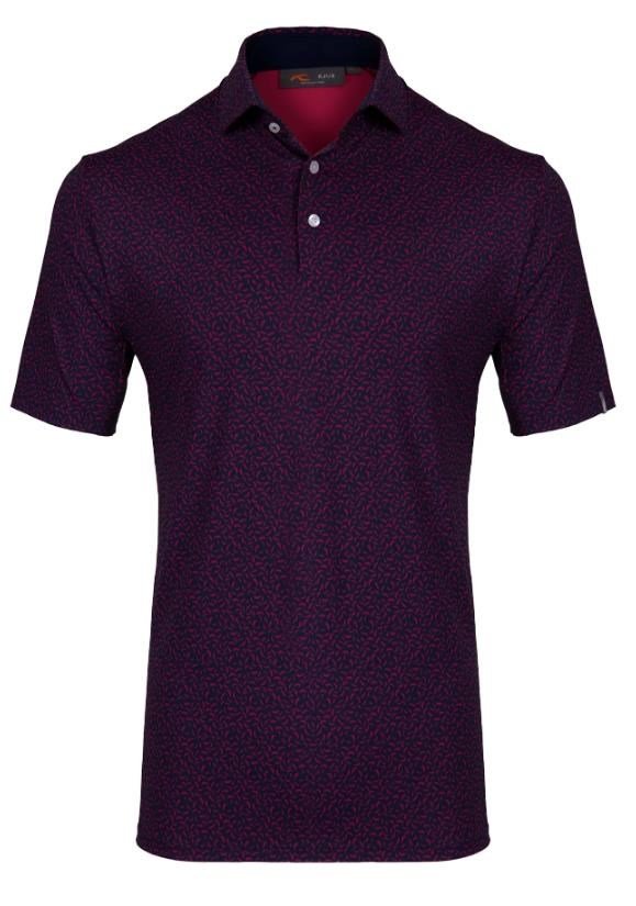 KJUS Golfer polo uomo, rhubarb/atlanta blue