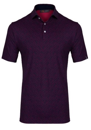 KJUS Golfer polo uomo, rhubarb/atlanta blue