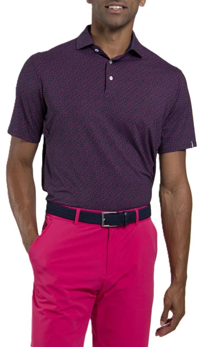 KJUS Golfer polo uomo, rhubarb/atlanta blue