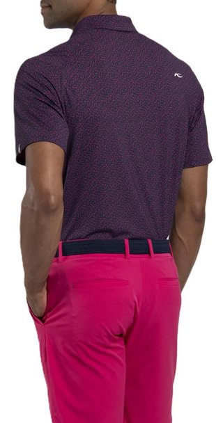 KJUS Golfer polo uomo, rhubarb/atlanta blue