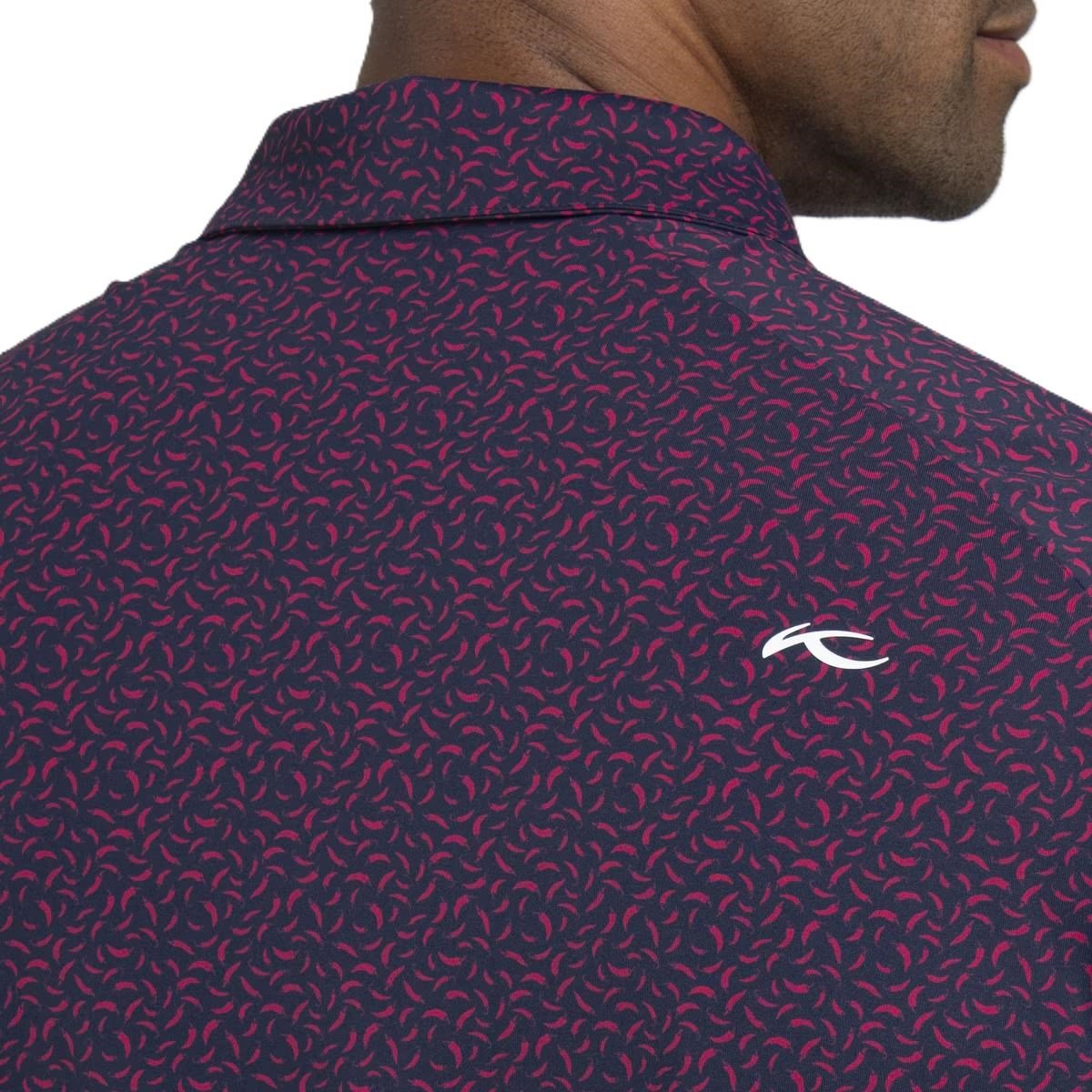 KJUS Golfer polo uomo, rhubarb/atlanta blue
