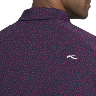 KJUS Golfer polo uomo, rhubarb/atlanta blue