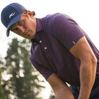 KJUS Golfer polo uomo, rhubarb/atlanta blue