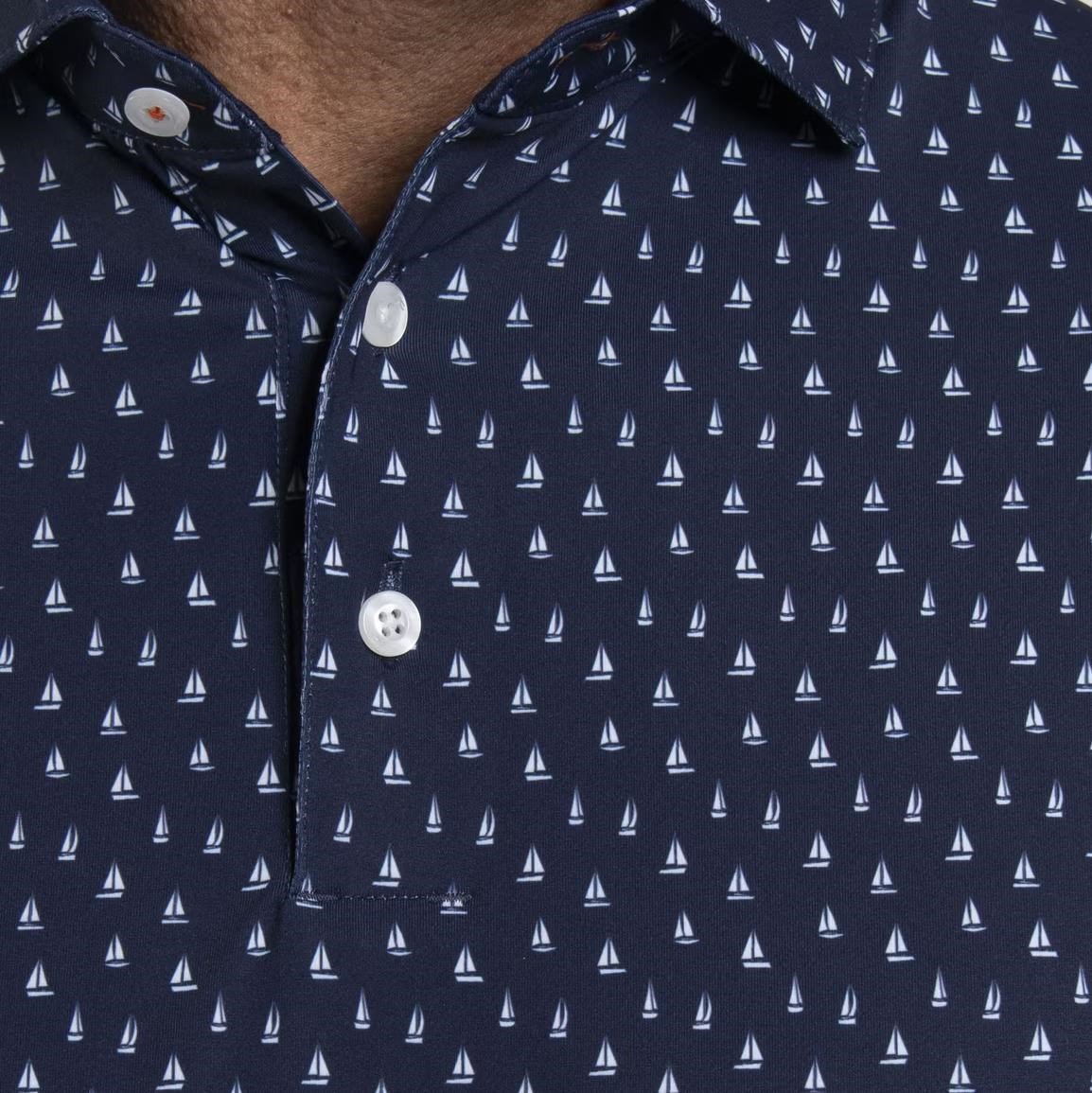KJUS Golfer polo uomo, atlanta blue/white