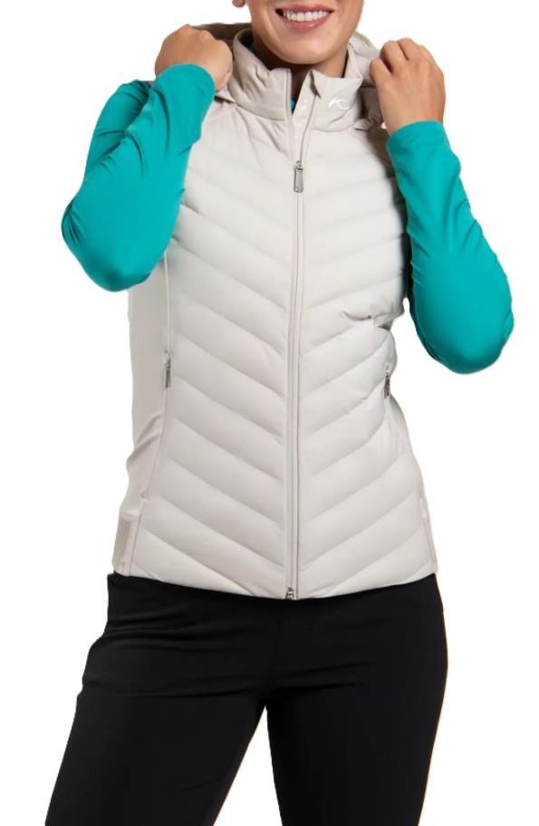 KJUS Sundance Hooded Gilet gilet donna, oyster