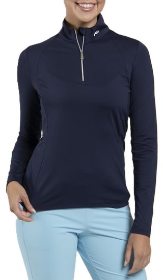 KJUS Collagen Midlayer Half-Zip felpa da donna, atlanta blue