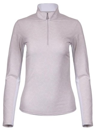 KJUS Sunshine Printed Half-Zip felpa da donna, oyster/white