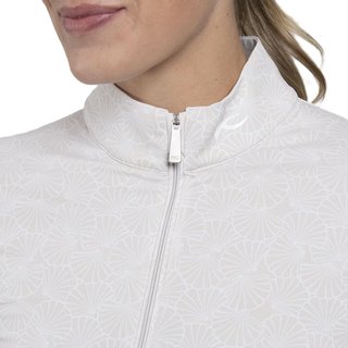KJUS Sunshine Printed Half-Zip felpa da donna, oyster/white