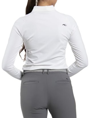 KJUS Catalina Cool longsleeve polo da donna, bianco