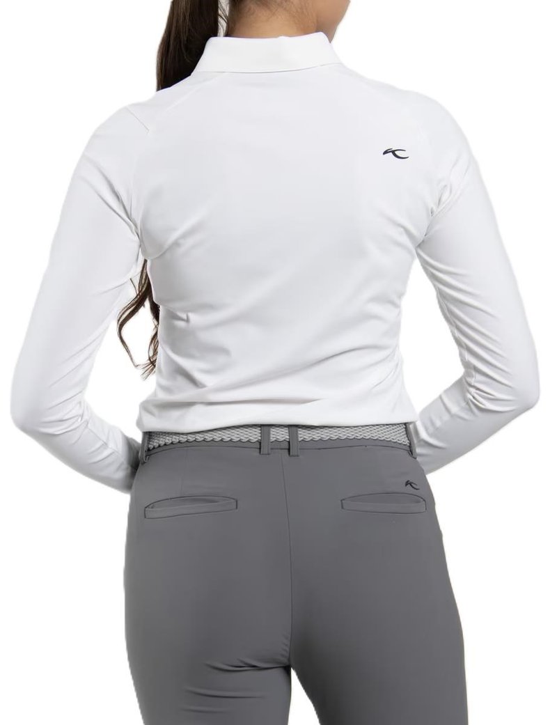 KJUS Catalina Cool longsleeve polo da donna, bianco