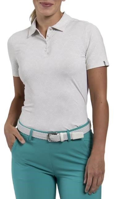 KJUS Enya Printed polo da donna, oyster/white