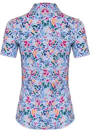 KJUS Enya Printed polo donna, white/poolside