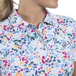 KJUS Enya Printed polo donna, white/poolside
