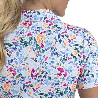 KJUS Enya Printed polo donna, white/poolside