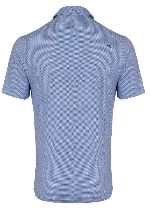 KJUS Hollow Pima Print polo da uomo, white/catamaran