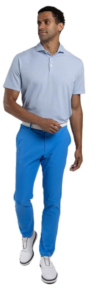 KJUS Hollow Pima Print polo da uomo, white/catamaran