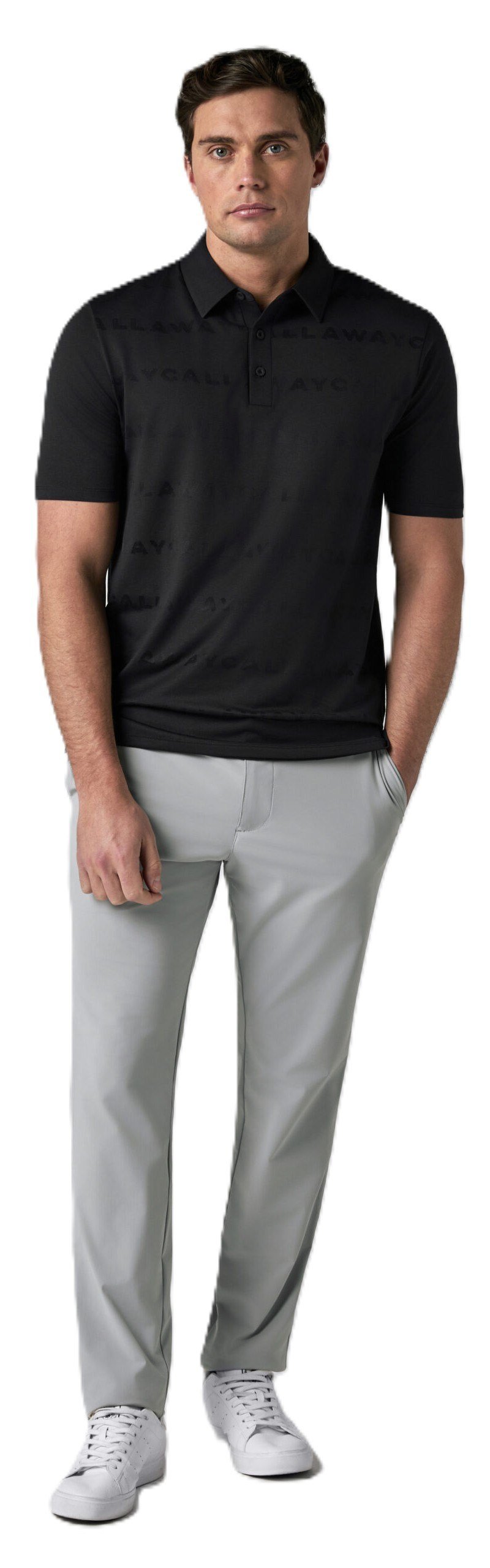 Callaway Mid Century Jacquard polo da uomo, antracite