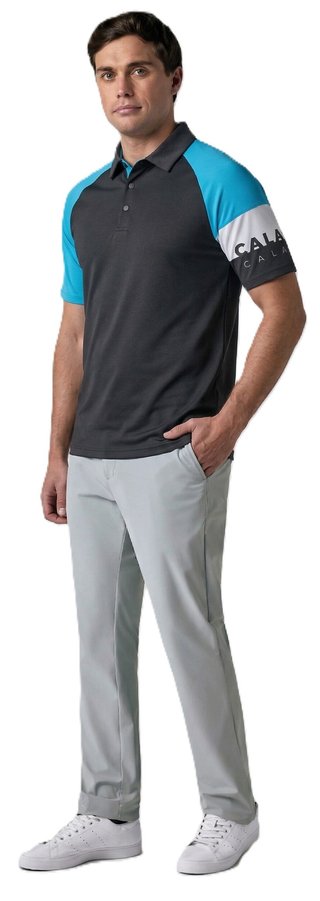 Callaway Modern Traveler Premium Mixed Texture polo da uomo, antracite