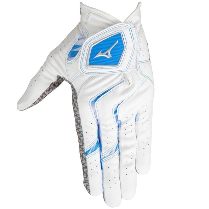 Mizuno Double Grip guanto da golf uomo, bianco