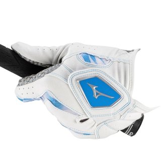 Mizuno Double Grip guanto da golf uomo, bianco
