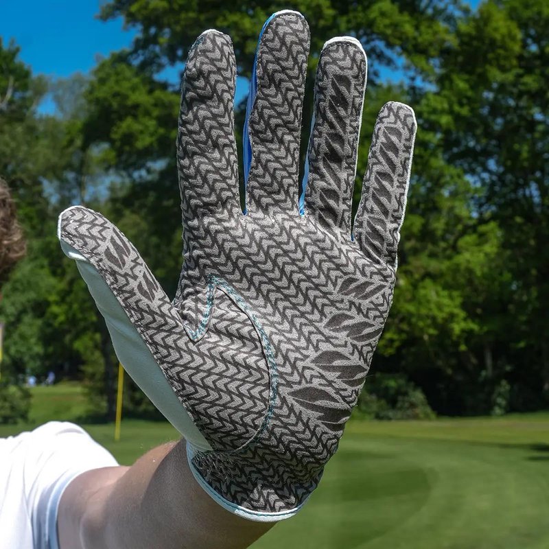 Mizuno Double Grip guanto da golf uomo, bianco