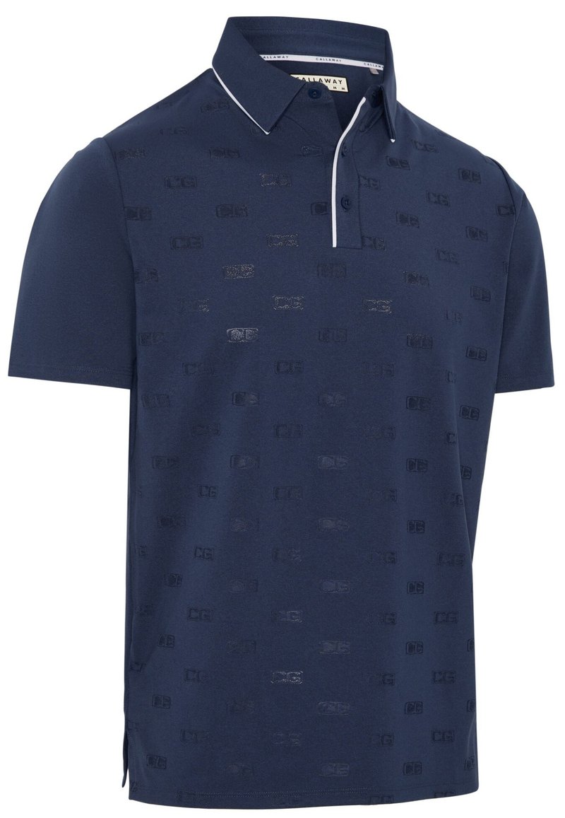 Callaway Mid Century Jacquard polo uomo, medieval blue
