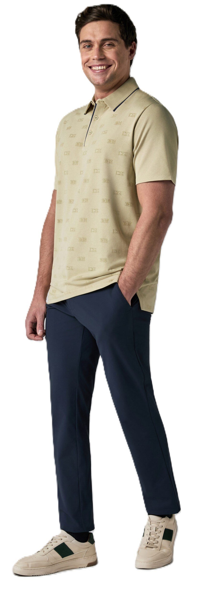 Callaway Mid Century Jacquard polo da uomo, fields of rye