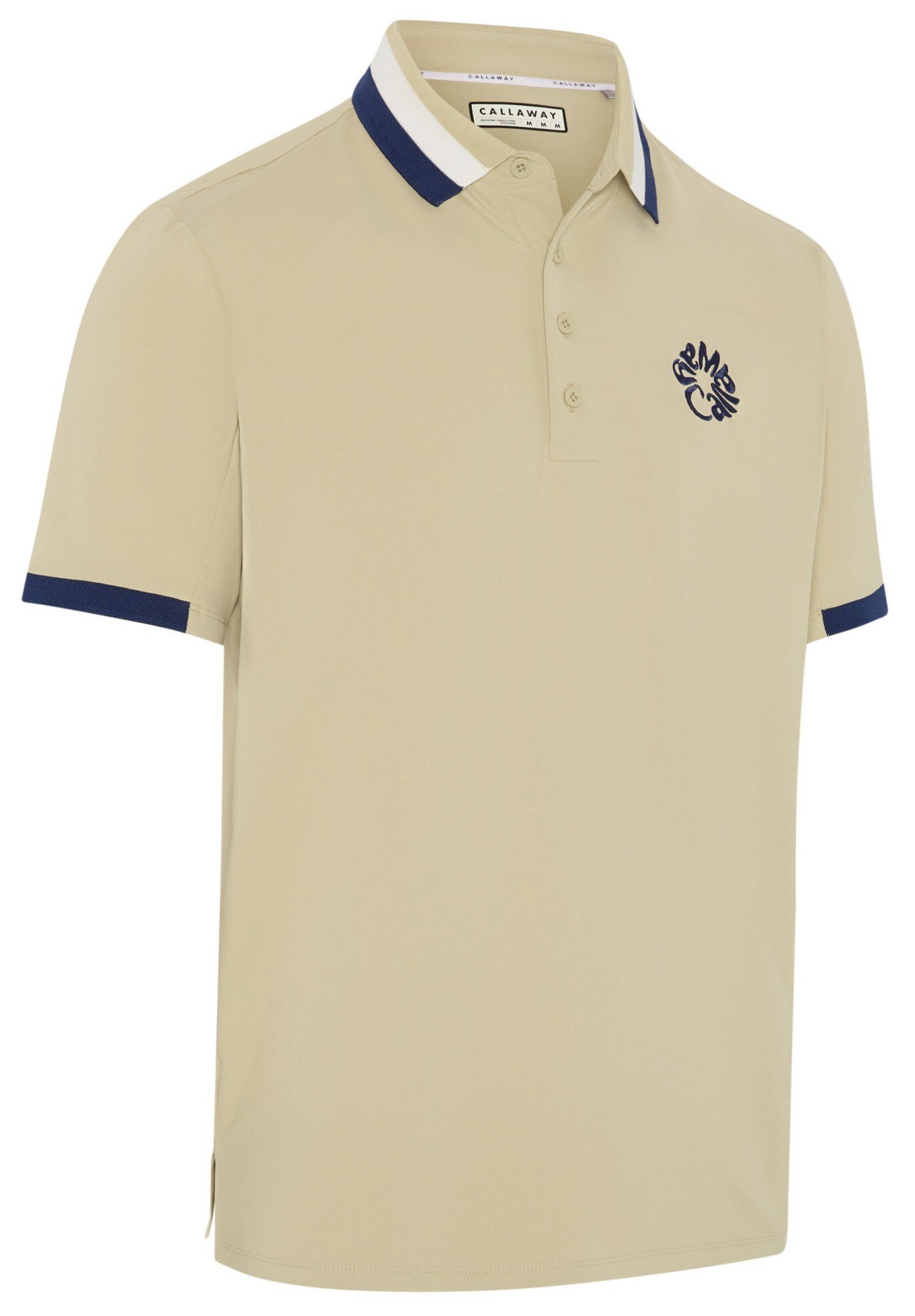 Callaway Mid Century Striped Rib Collar polo da uomo, fields of rye