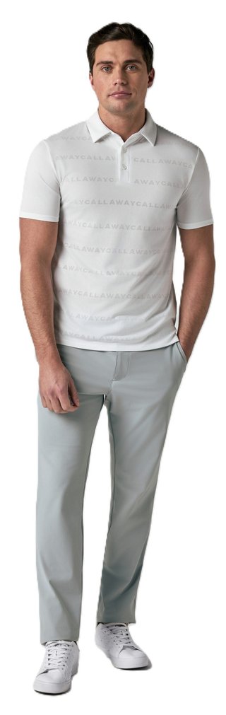 Callaway Mid Century Jacquard polo da uomo, bianco