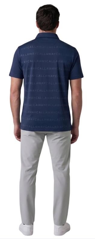 Callaway Mid Century Jacquard polo uomo, medieval blue