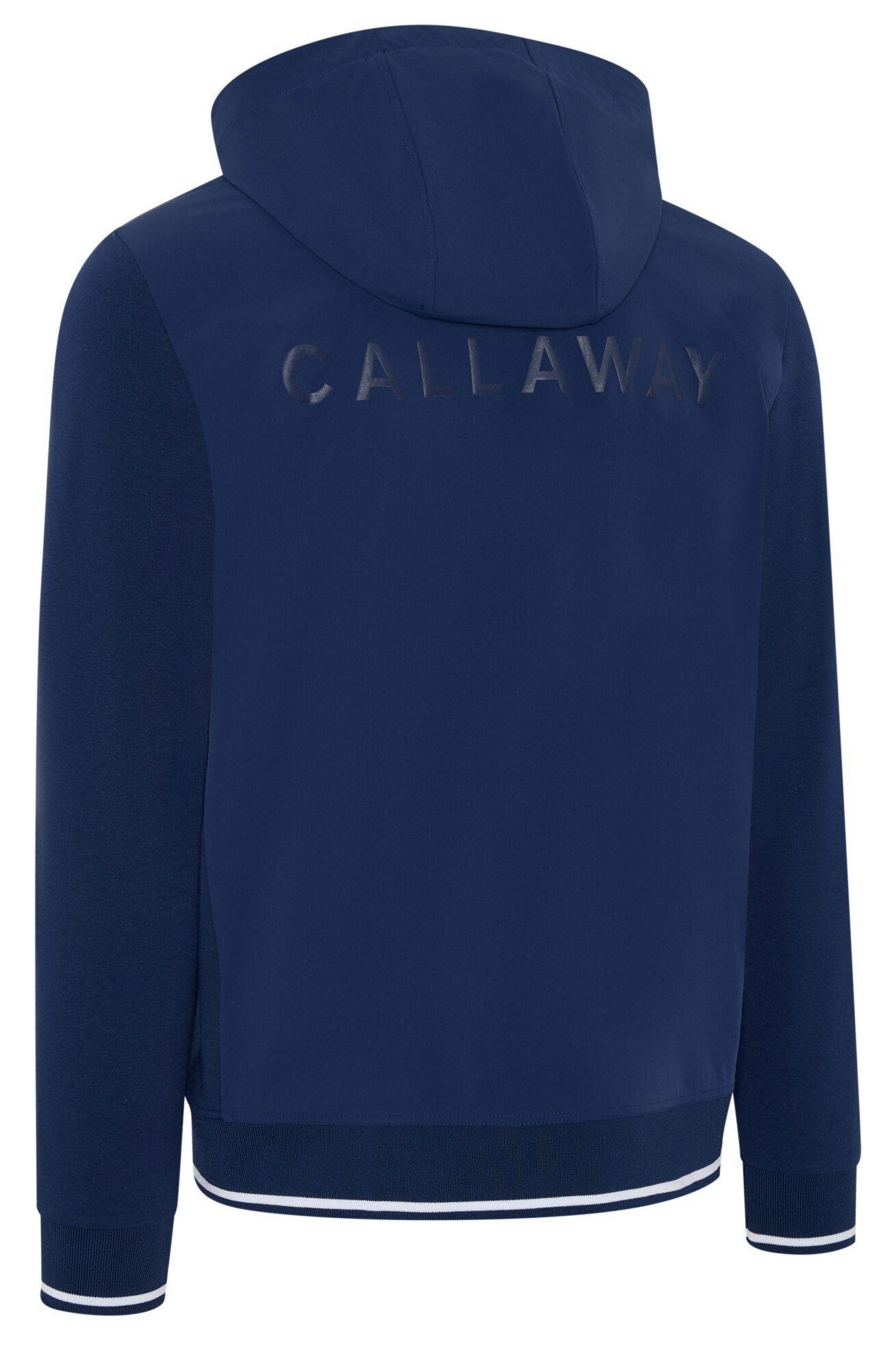 Callaway Mid Century Mixed Media Hooded 1/4 Zip felpa da uomo con cappuccio, medieval blue