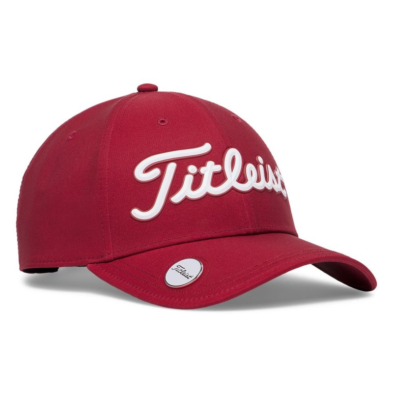 Titleist Players Ball Marker cappellino da uomo, cremisi/bianco