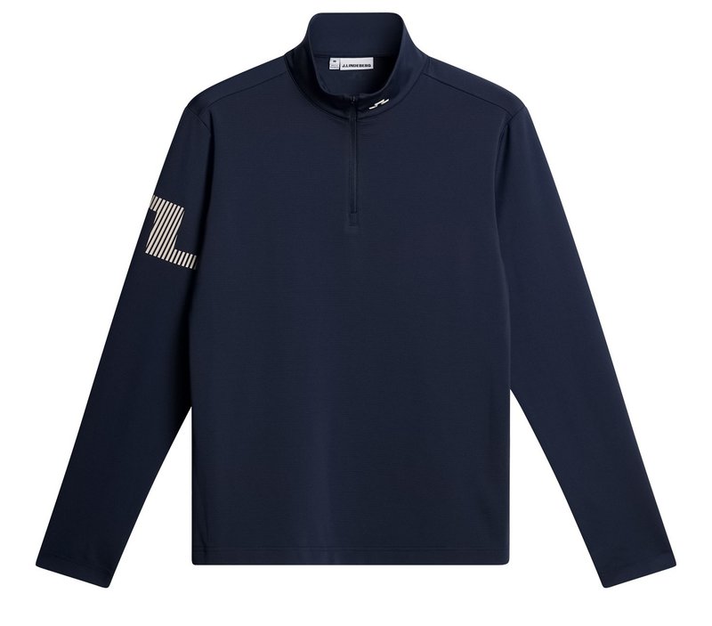 J.Lindeberg Heath Strike Mid Layer felpa da uomo, JL Navy