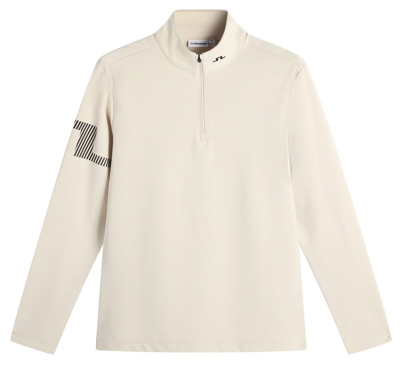 J.Lindeberg Heath Strike Mid Layer felpa uomo, moonbeam