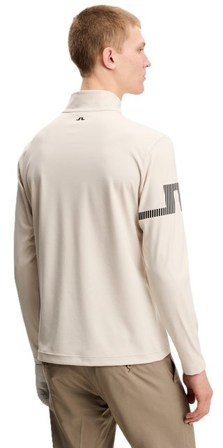 J.Lindeberg Heath Strike Mid Layer felpa uomo, moonbeam