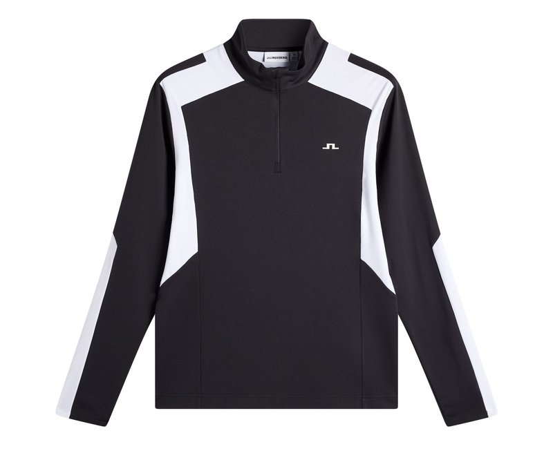 J.Lindeberg Lukas Quarter Zip felpa da uomo, nera
