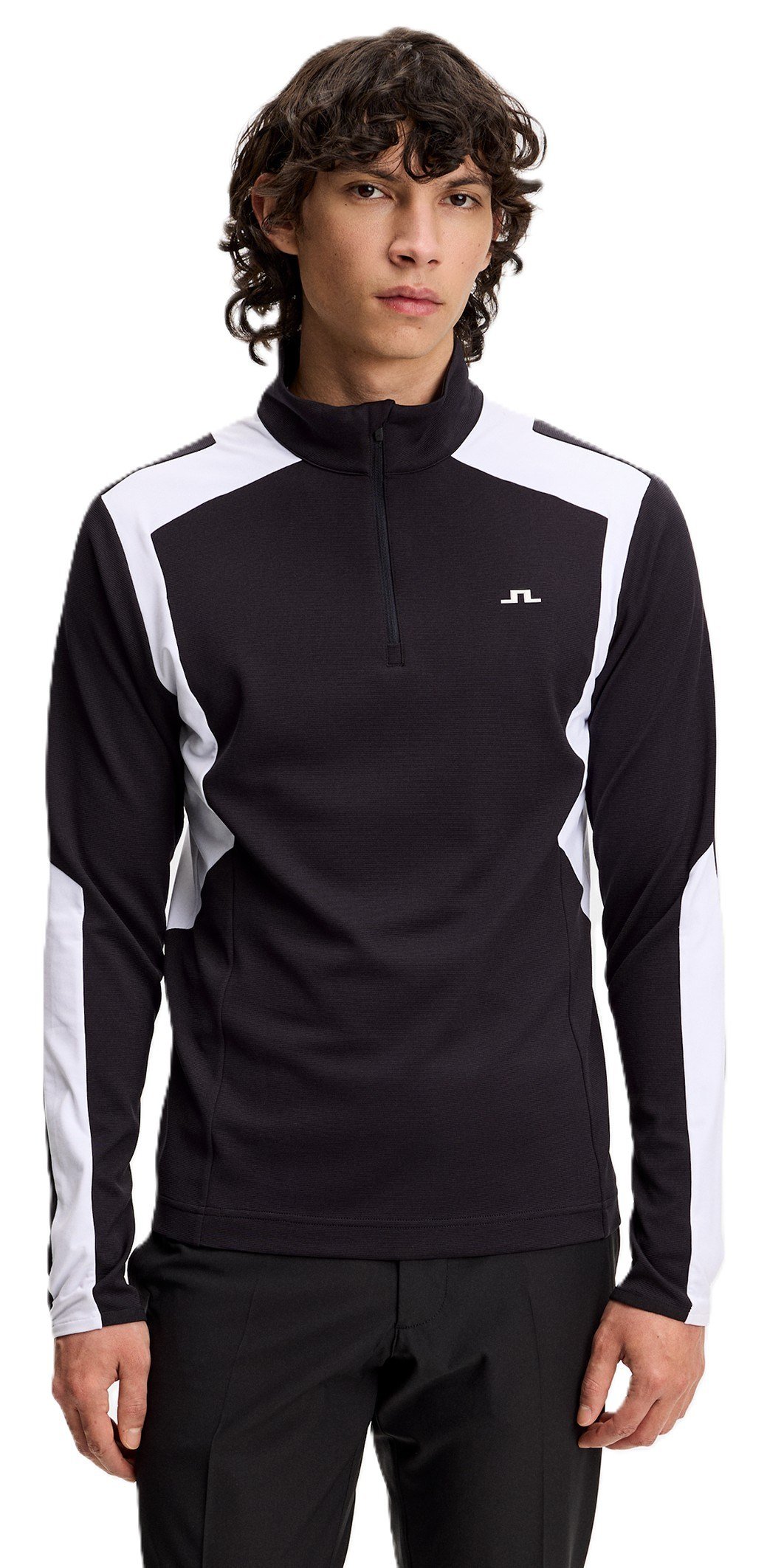 J.Lindeberg Lukas Quarter Zip felpa da uomo, nera