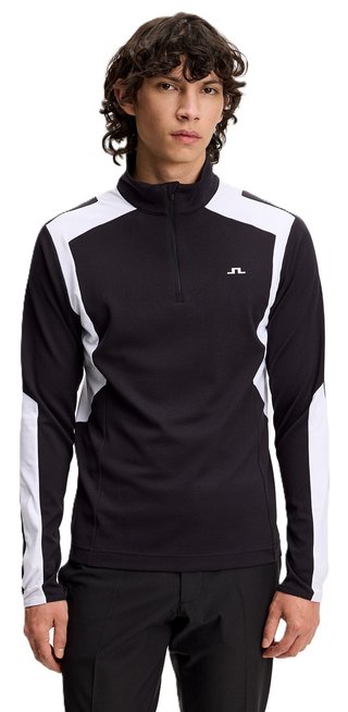 J.Lindeberg Lukas Quarter Zip felpa da uomo, nera
