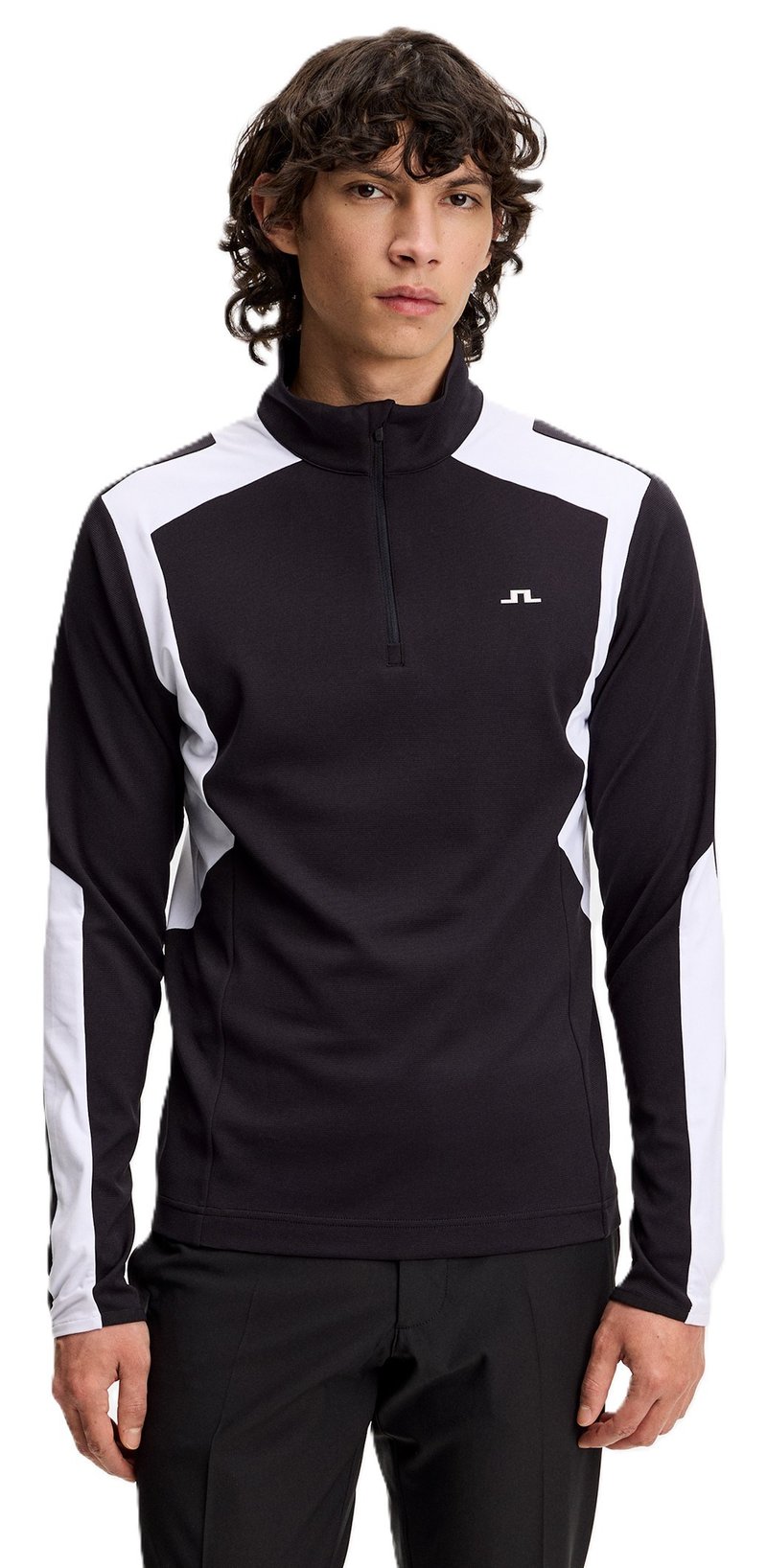 J.Lindeberg Lukas Quarter Zip felpa da uomo, nera