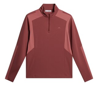 J.Lindeberg Lukas Quarter Zip felpa da uomo, apple butter