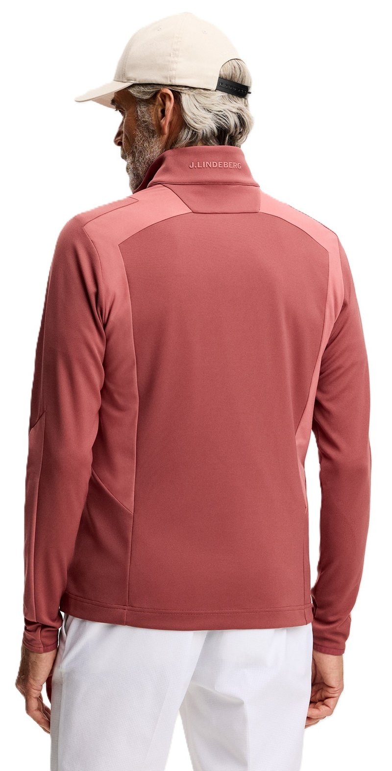 J.Lindeberg Lukas Quarter Zip felpa da uomo, apple butter