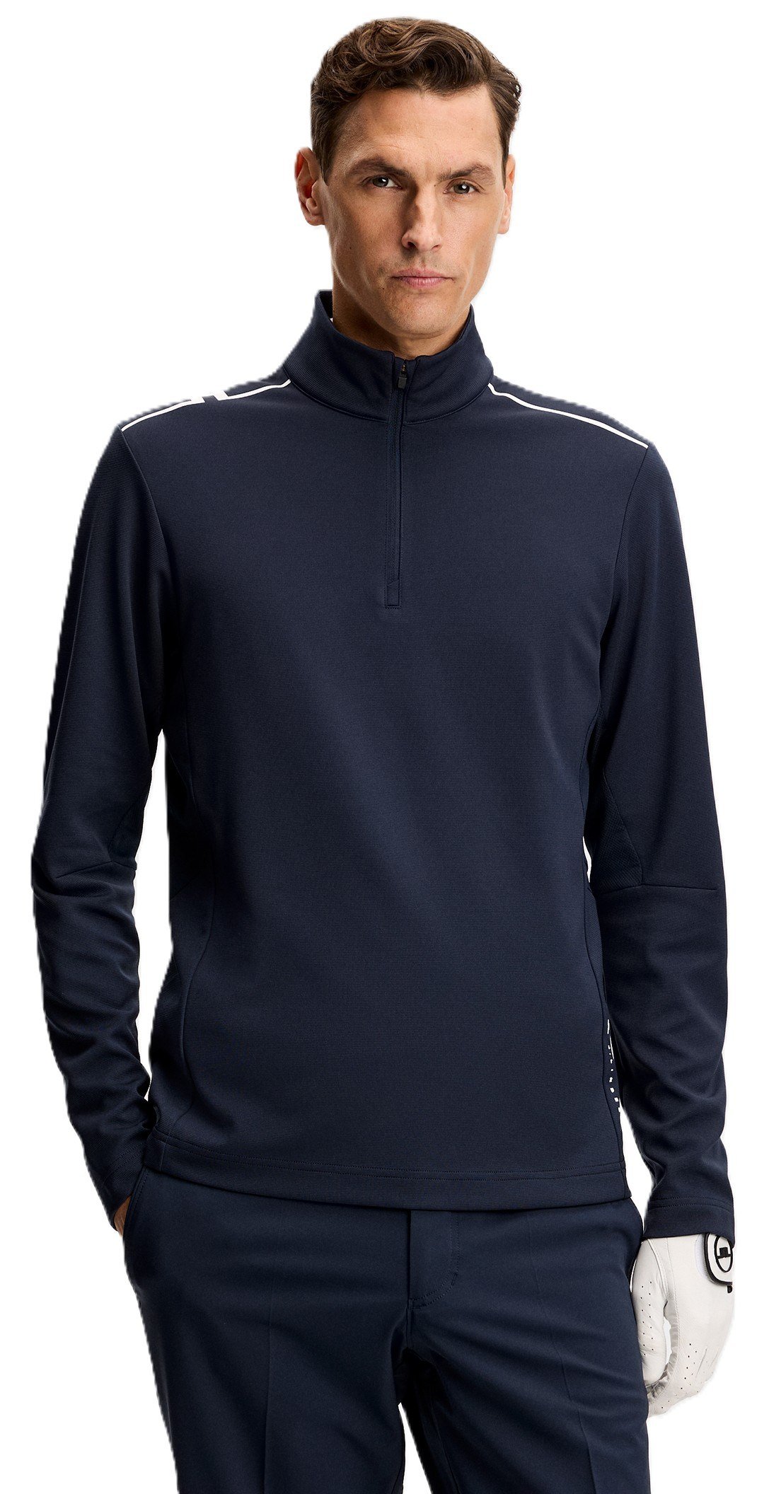 J.Lindeberg Leon Quarter Zip da uomo felpa, JL Navy