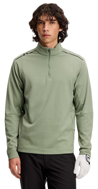 J.Lindeberg Leon Quarter Zip da uomo felpa, hedge green
