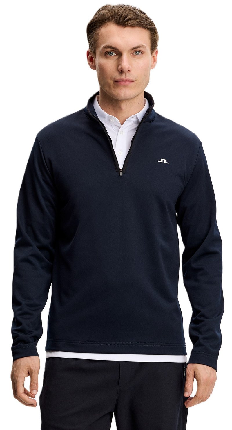 J.Lindeberg Clide Quarter Zip Mid Layer felpa uomo, JL Navy