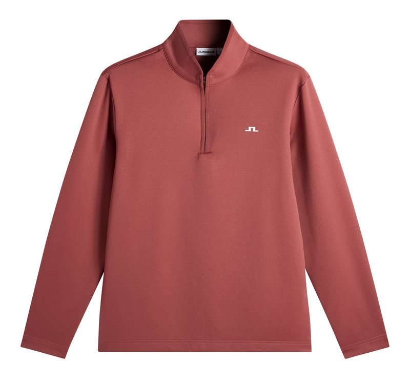 J.Lindeberg Clide Quarter Zip Mid Layer felpa da uomo, apple butter