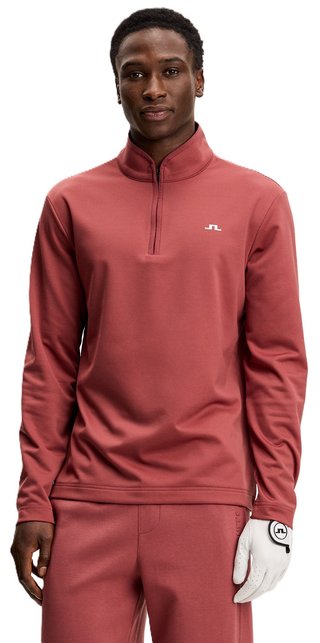 J.Lindeberg Clide Quarter Zip Mid Layer felpa da uomo, apple butter