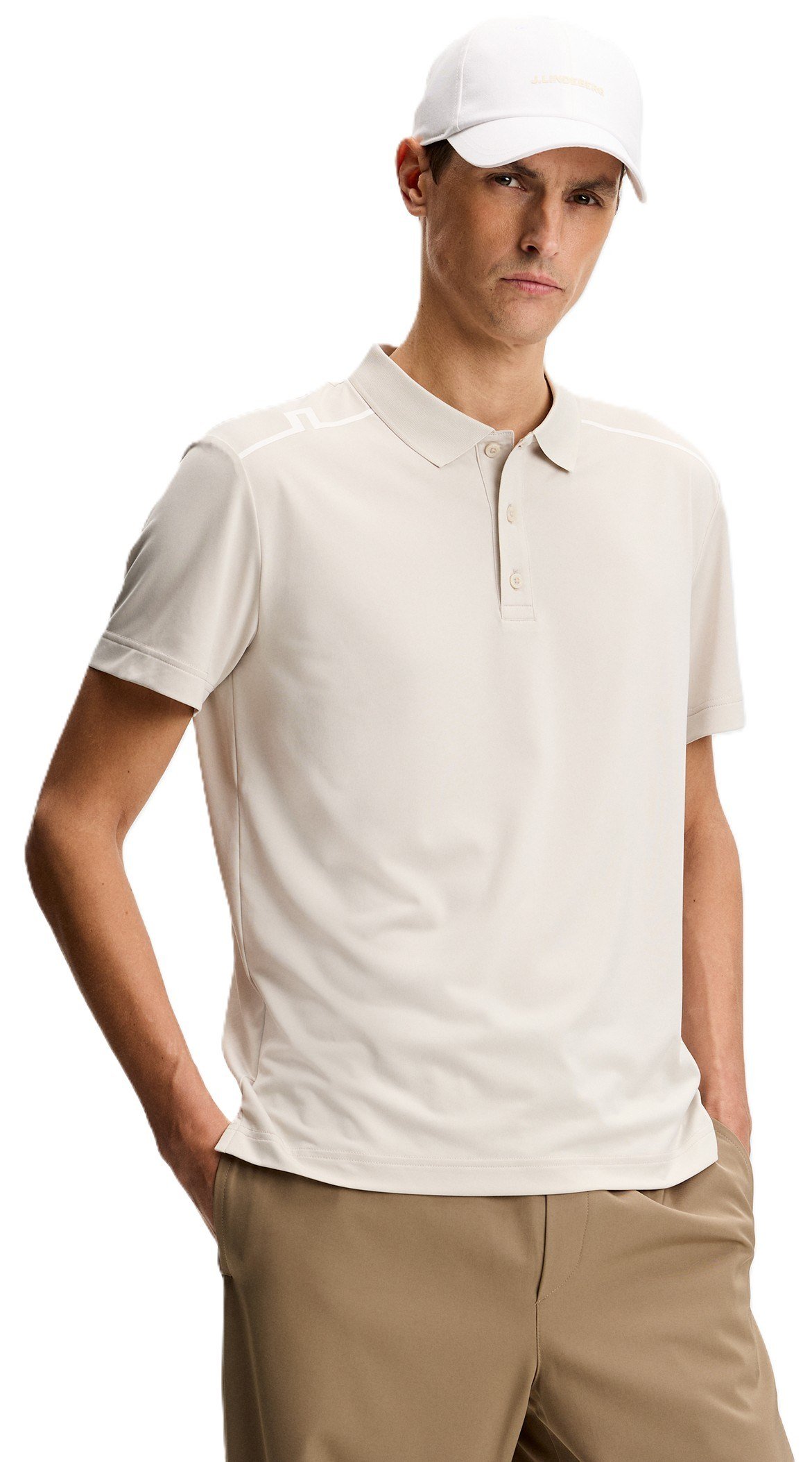 J.Lindeberg Lionel polo da uomo, moonbeam