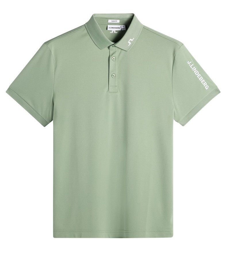 J.Lindeberg Tour Tech Slim Fit polo da uomo, hedge green