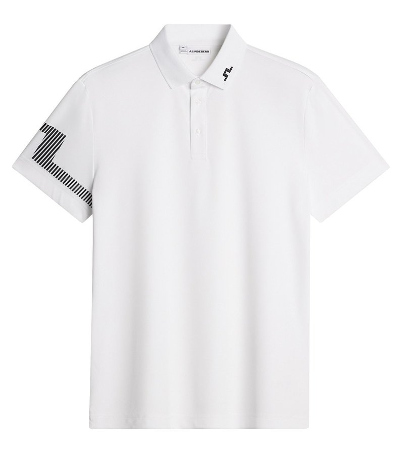 J.Lindeberg Heath polo da uomo, bianco