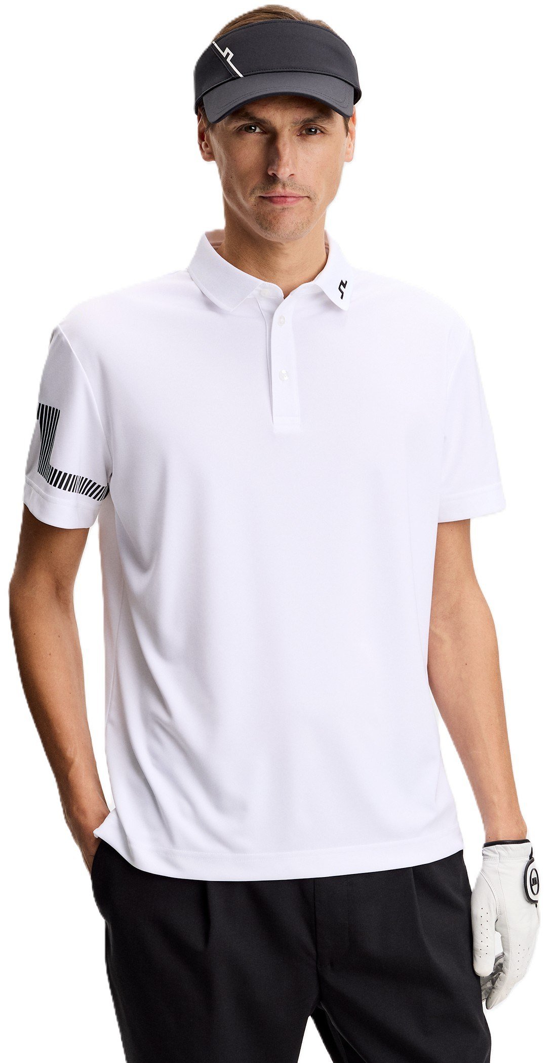 J.Lindeberg Heath polo da uomo, bianco